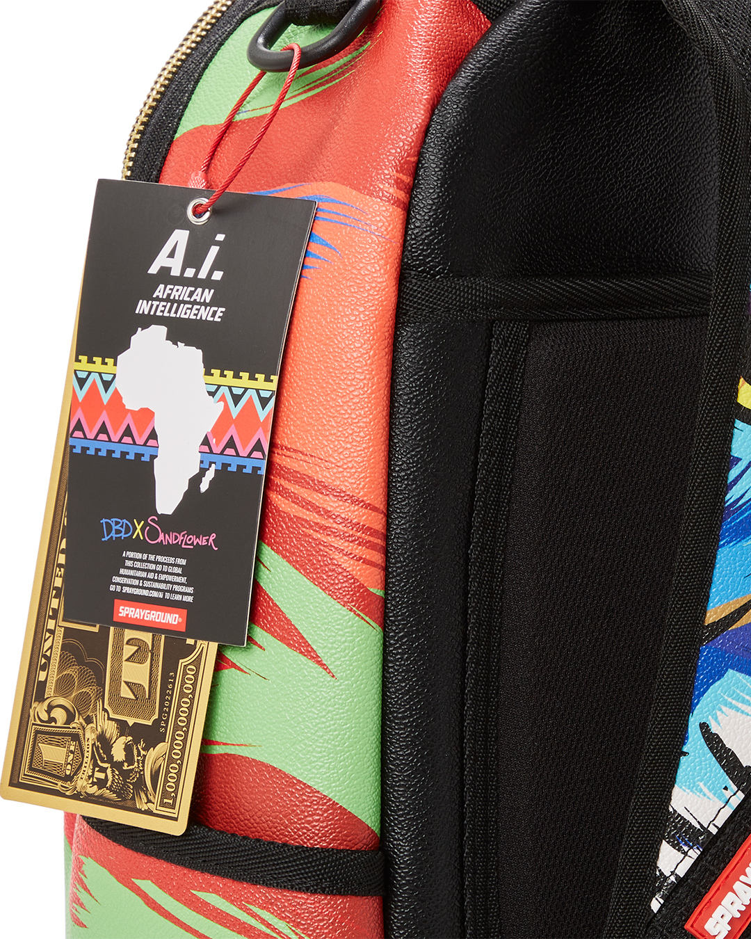 SPRAYGROUND® BACKPACK HEAR MY ROAR A.i.6 SANDFLOWER COLLAB BACKPACK (DLXV)