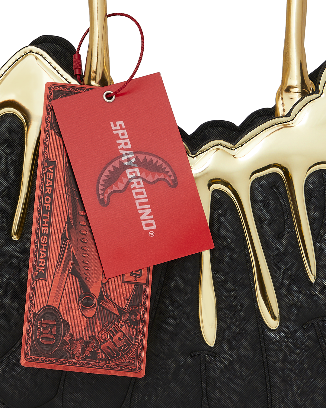 SPRAYGROUND® HANDBAG GOLD AND DANGEROUS SHARK HANDBAG