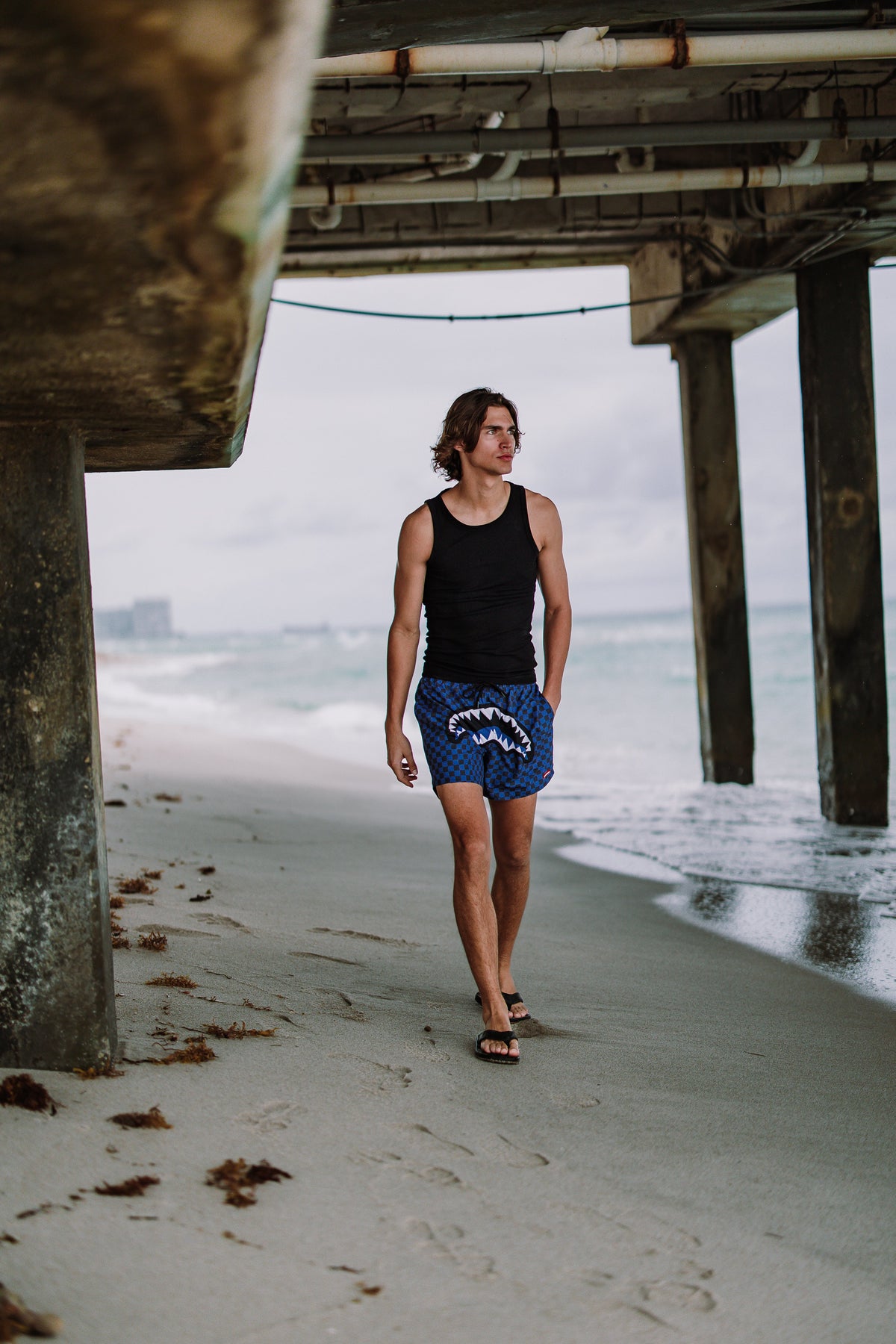 SPRAYGROUND® SWIM MIDNIGHT SHARKS IN PARIS SWIM SHORTS