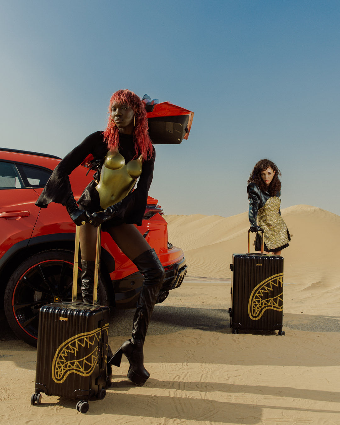 SPRAYGROUND® LUGGAGE THAT GOLD DRAP CARRY-ON LUGGAGE