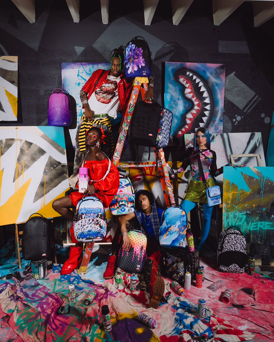 SPRAYGROUND® BACKPACK WYNWOOD WALLS COLLAB DIGITAL DOES JULY BACKPACK