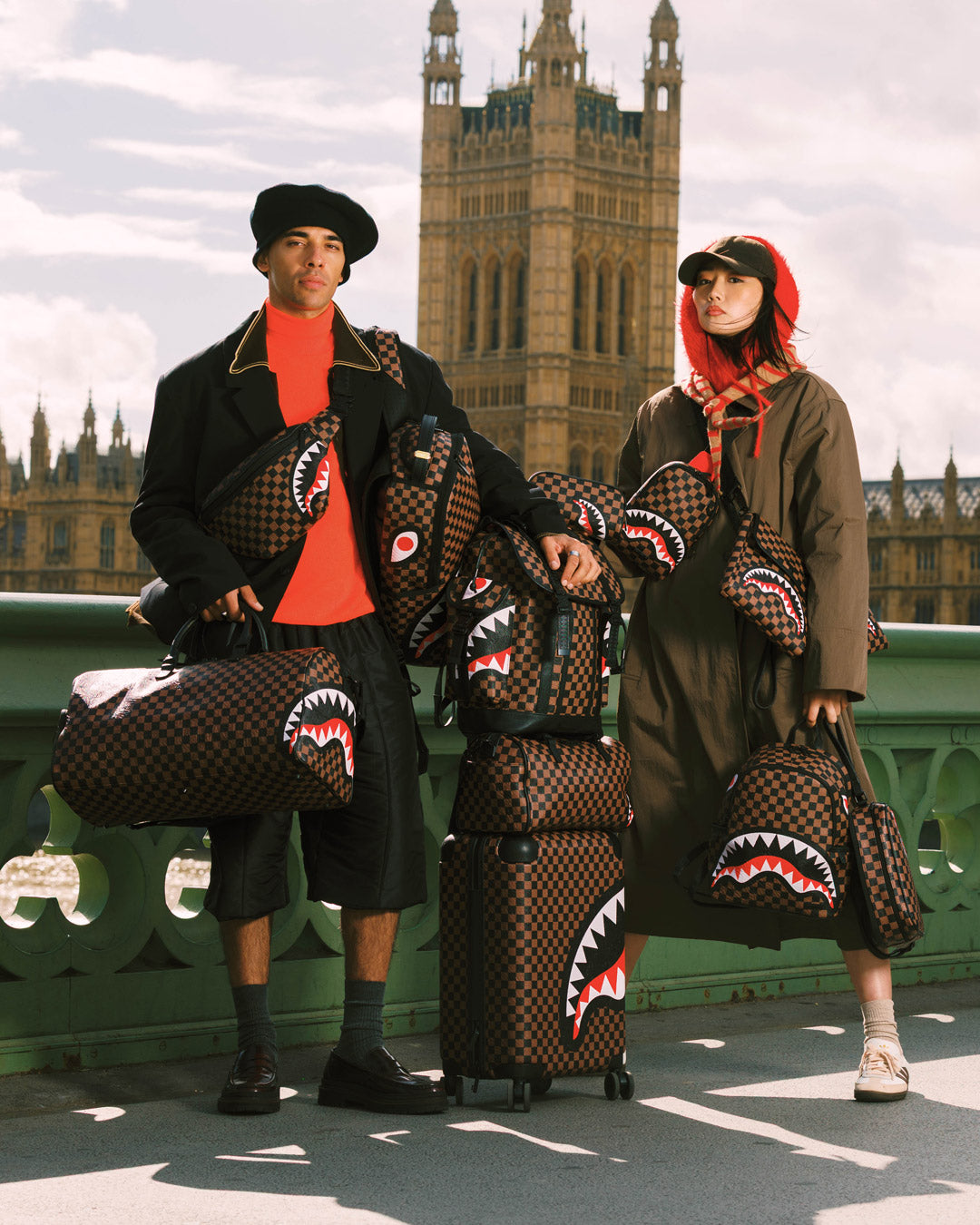 SPRAYGROUND® POUCHETTE CHECK 2 EMBOSS CROSSOVER CLUTCH