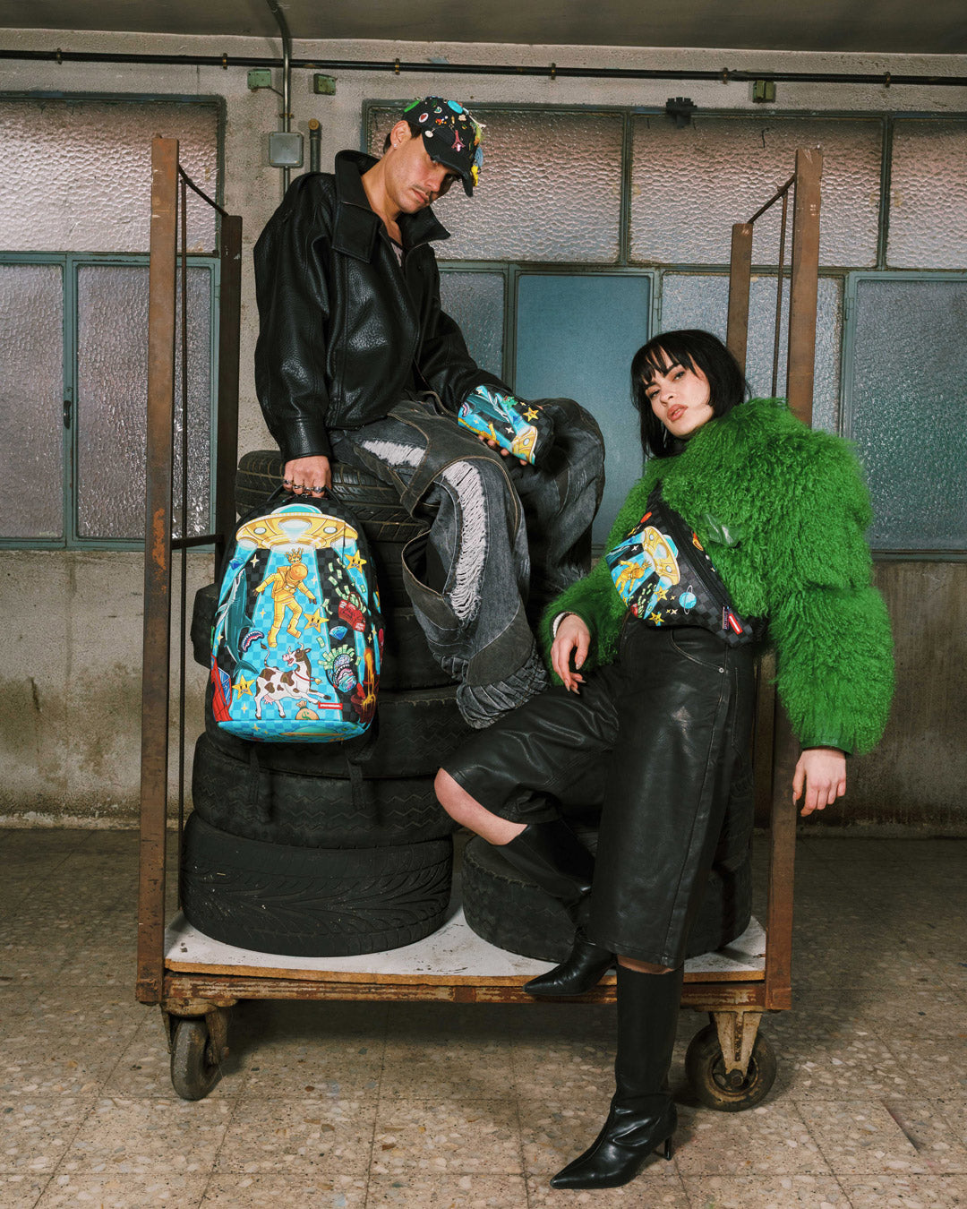 SPRAYGROUND® CROSSBODY SPACE WARPED RMX SAVVY CROSSBODY