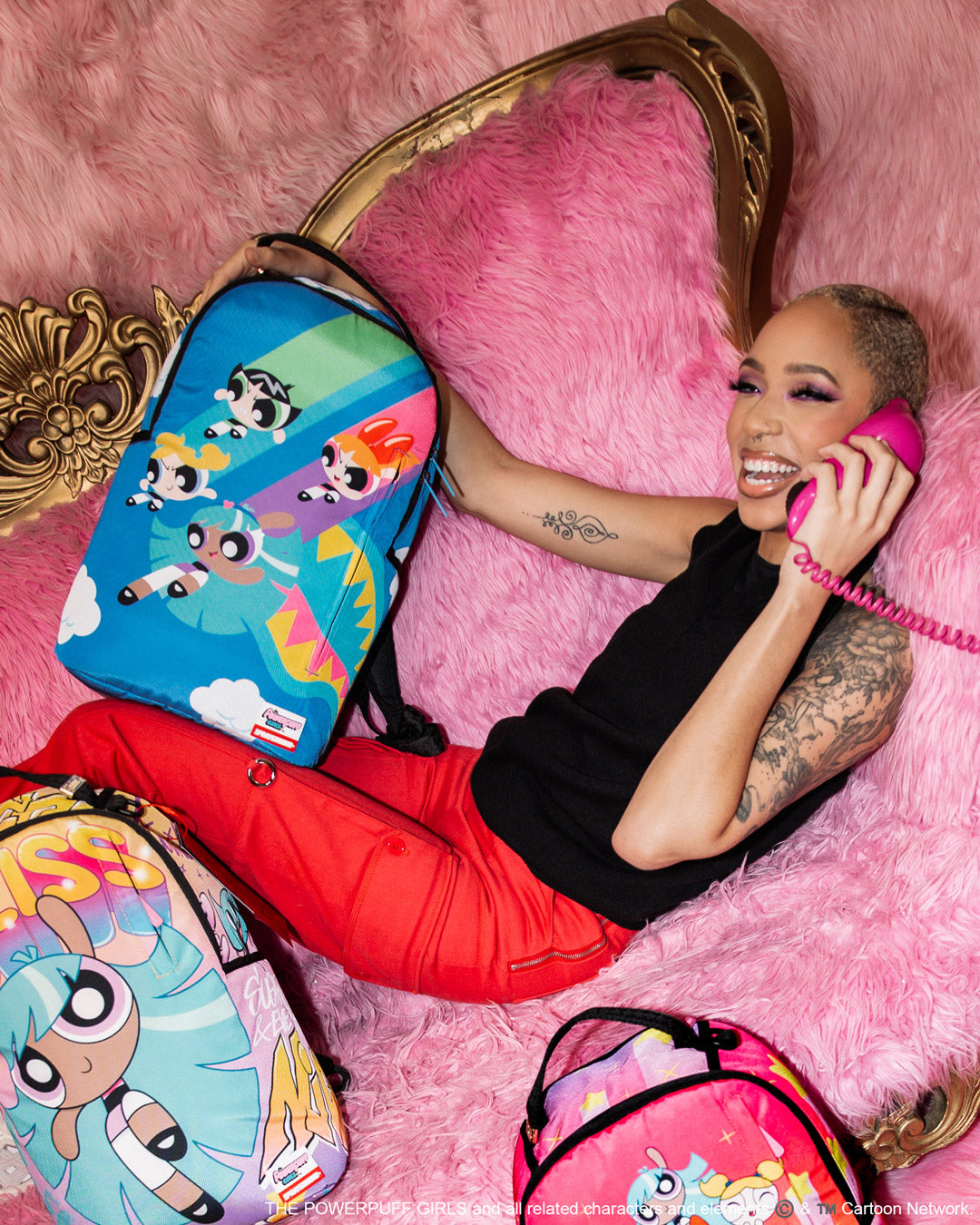SPRAYGROUND® BACKPACK POWER PUFF GIRLS ACTION SHARK DLXSR BACKPACK