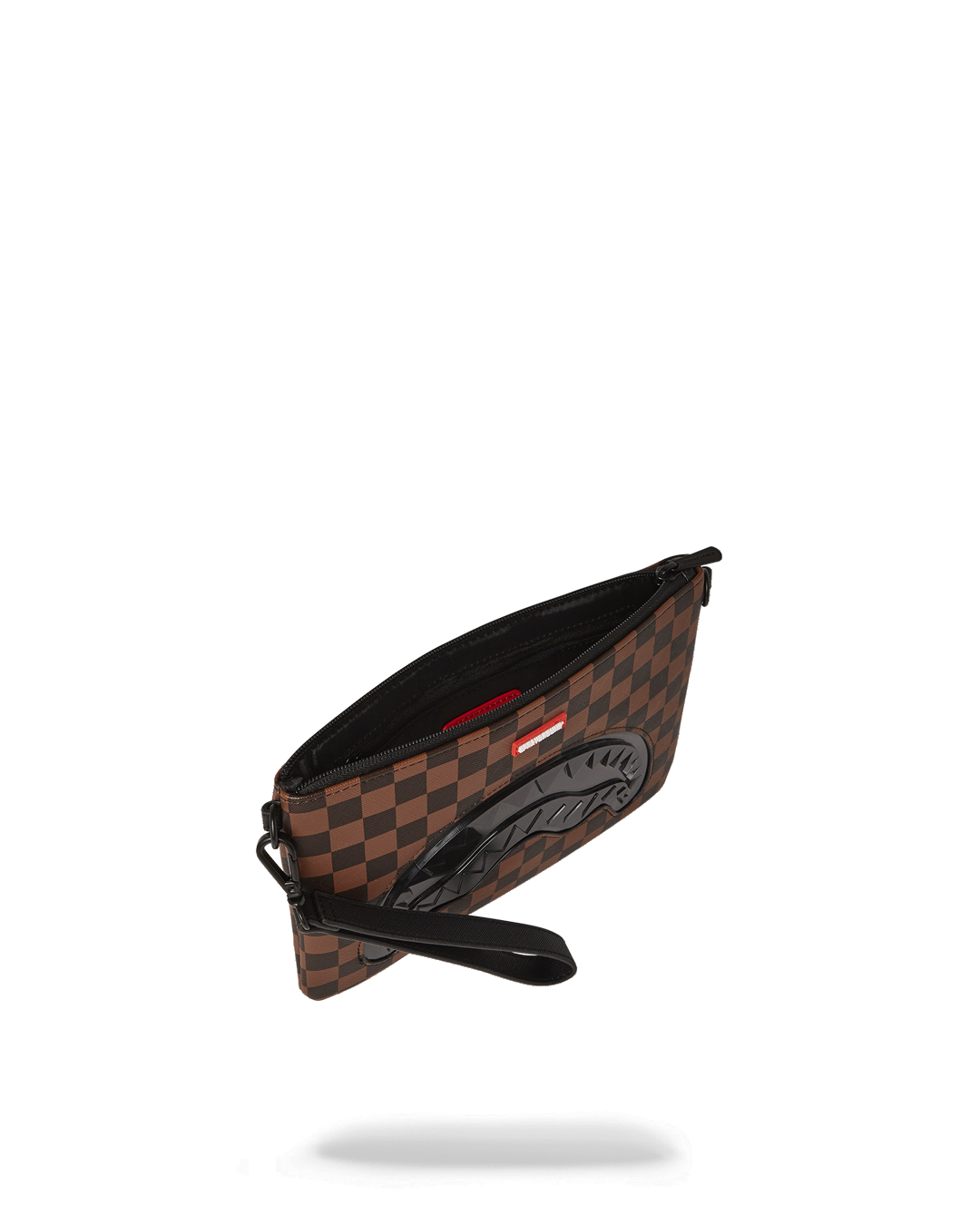 SPRAYGROUND® POUCHETTE SHARKS IN PARIS CLEAR FOR TAKEOFF CROSSOVER CLUTCH WITH STRAP