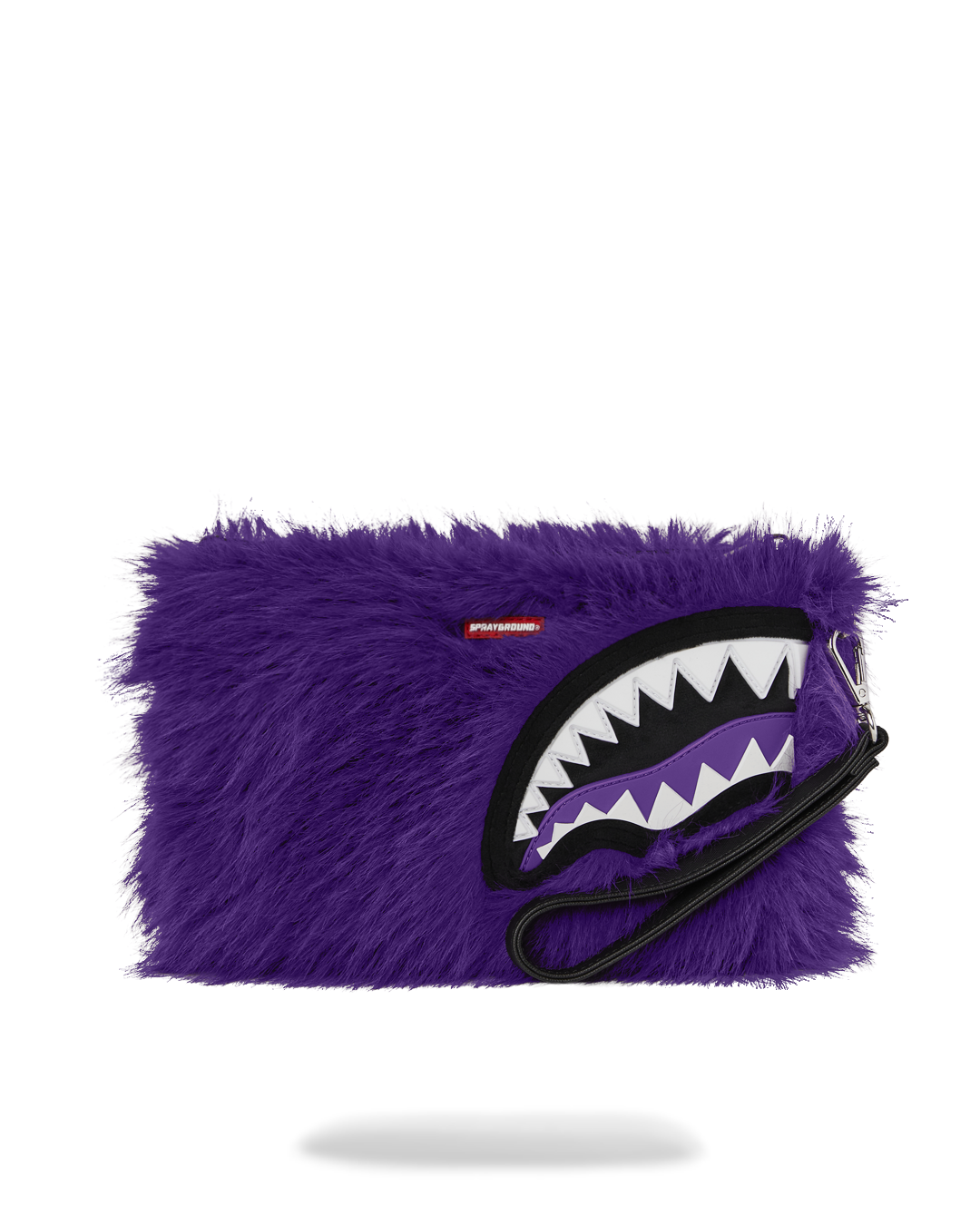 SPRAYGROUND® POUCHETTE FURZILLA SHARK (PURP) CROSSOVER CLUTCH
