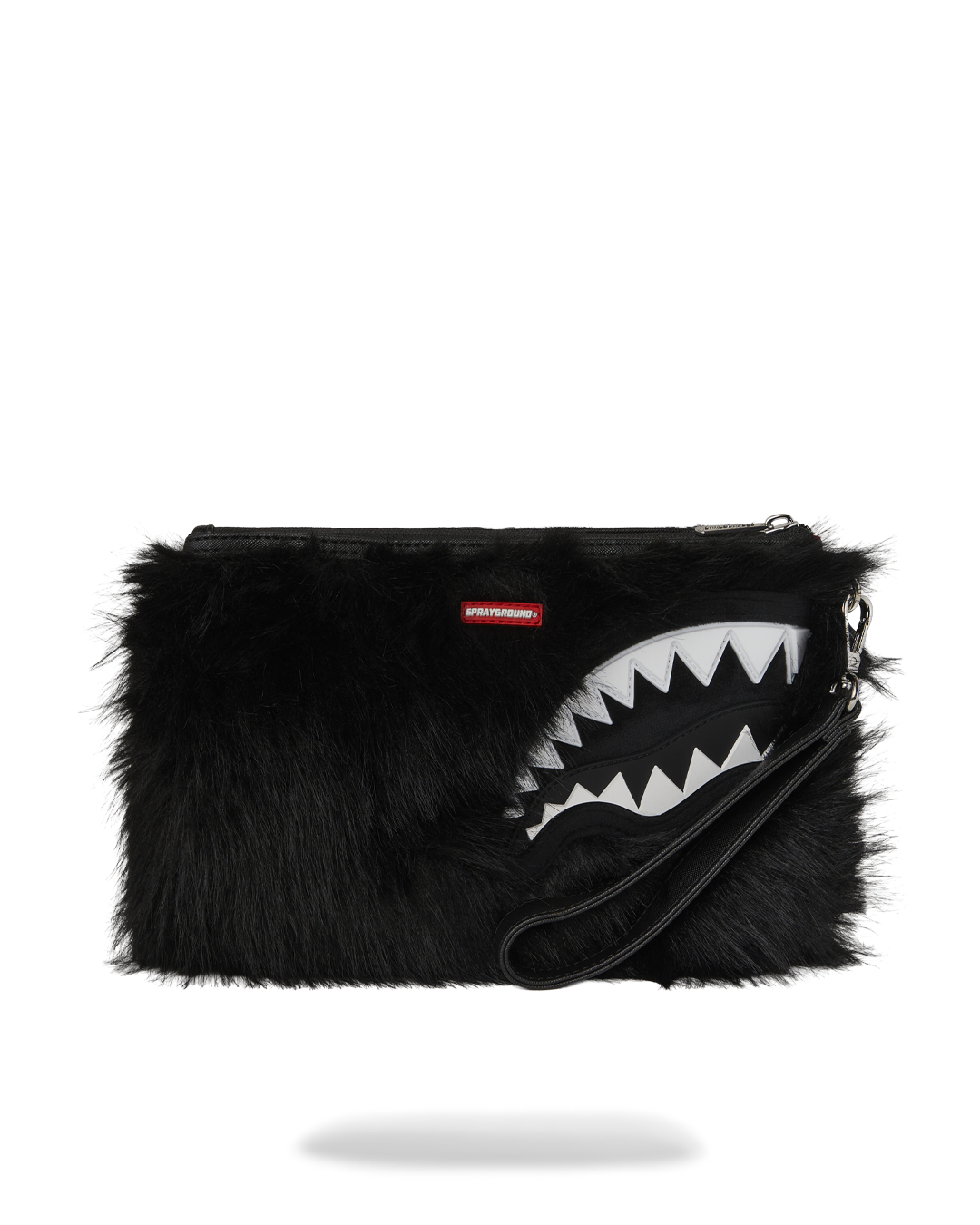 SPRAYGROUND® POUCHETTE FUR CRAY BLACK CROSSOVER CLUTCH