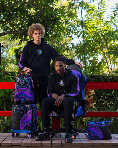 SPRAYGROUND® LUGGAGE AFRICAN INTELLIGENCE 12 BROOKLYN & BEYOND CARRY-ON LUGGAGE - SANDFLOWER COLLAB