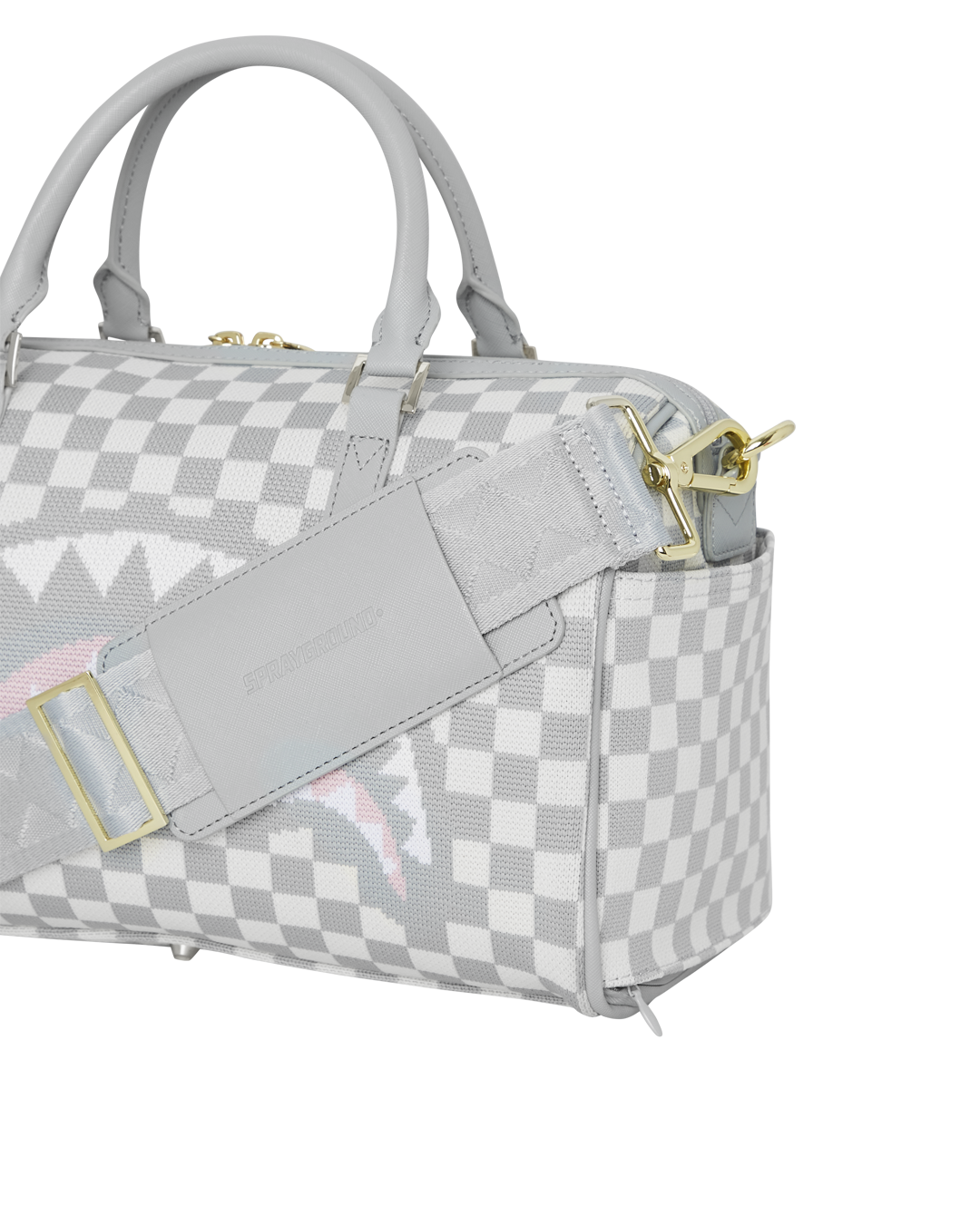 SPRAYGROUND® DUFFLE KNIT SHARKS IN PARIS IN CREAM MINI DUFFLE