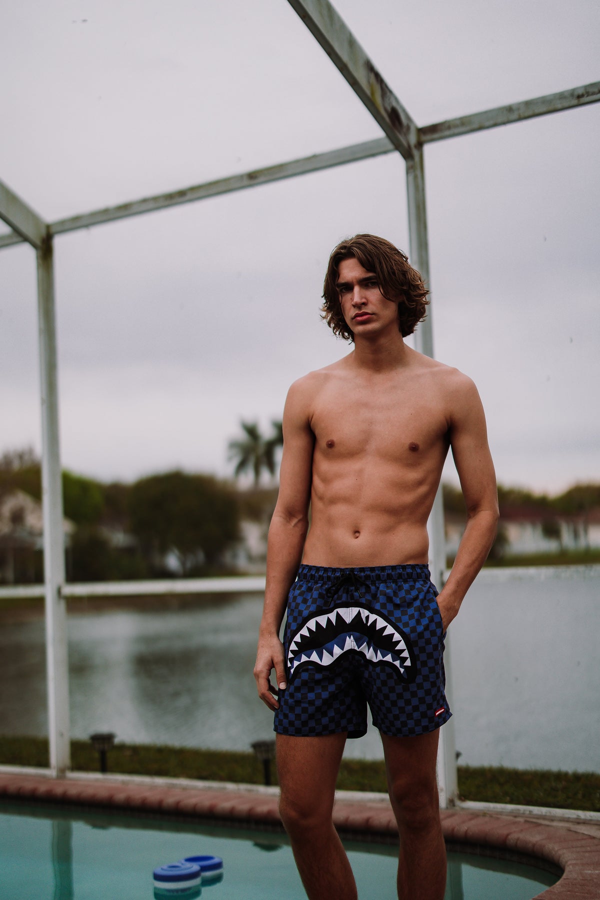 SPRAYGROUND® SWIM MIDNIGHT SHARKS IN PARIS SWIM SHORTS