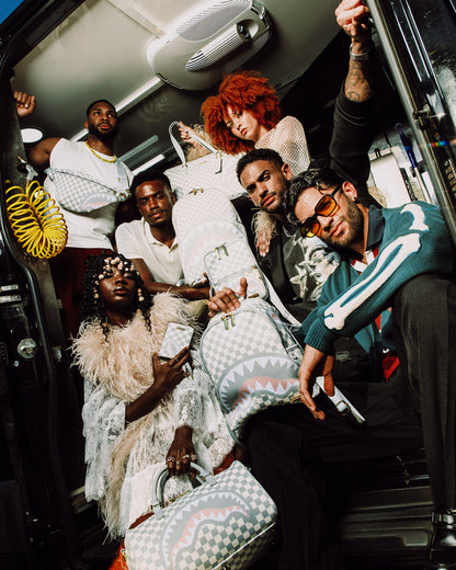 SPRAYGROUND® SLING KNIT SHARKS IN PARIS IN CREAM OG SLING
