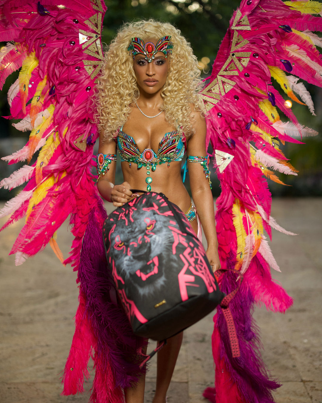 SPRAYGROUND® BACKPACK A.I. AFRICAN INTELLIGENCE PRIDE AND POWER BACKPACK - SANDFLOWER COLLAB