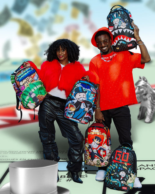 SPRAYGROUND® BACKPACK MONOPOLY GRAFFITI GOLD RUSH DLXR BACKPACK