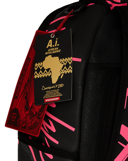 SPRAYGROUND® BACKPACK A.I. AFRICAN INTELLIGENCE PRIDE AND POWER BACKPACK - SANDFLOWER COLLAB