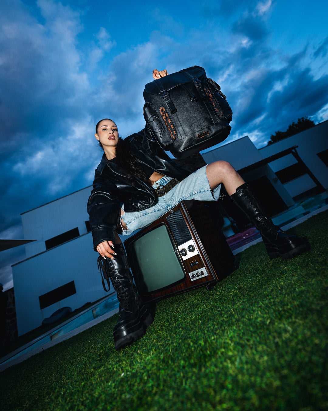 SPRAYGROUND® BACKPACK CHECKPOINT ROYALE MONTE CARLO