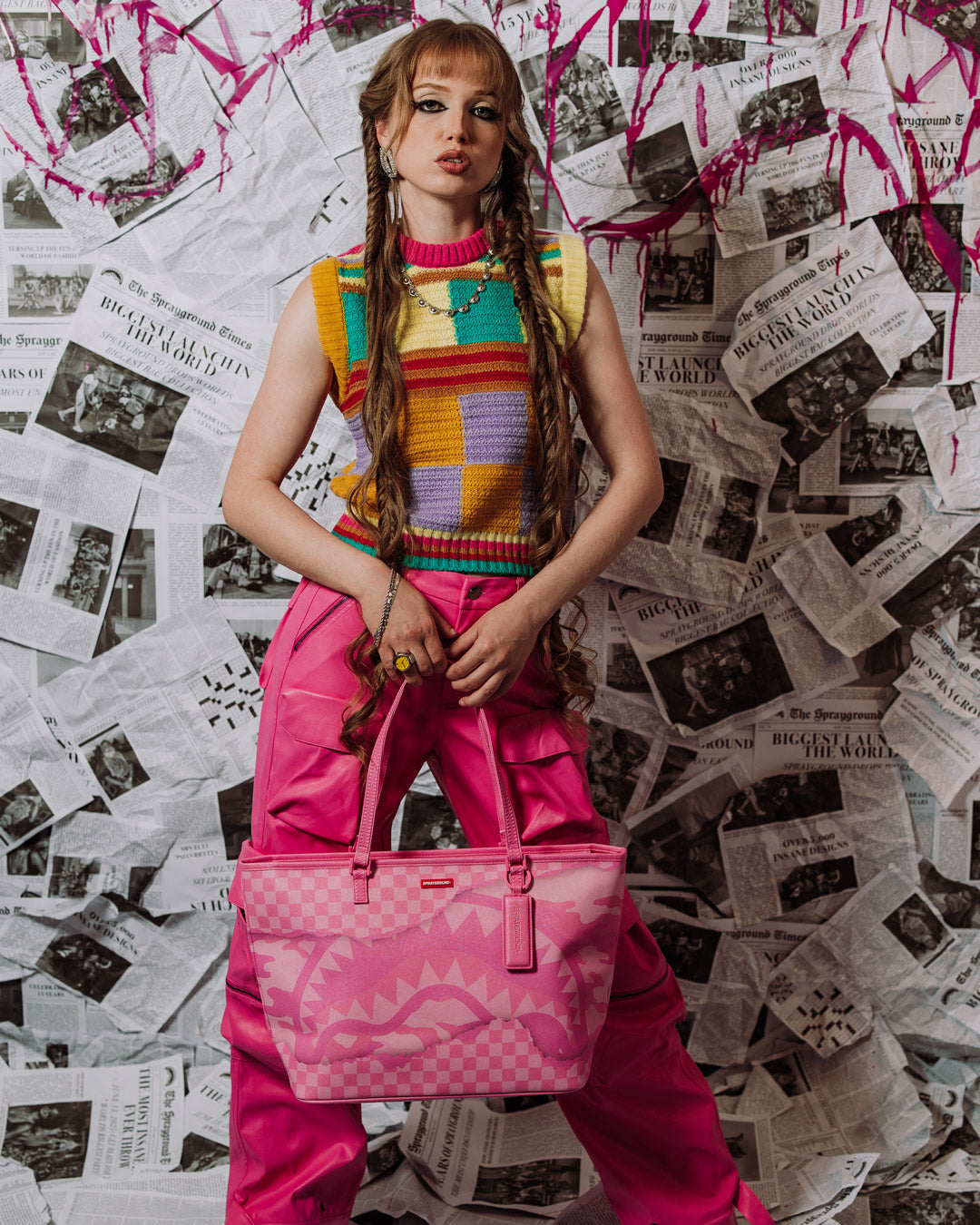 SPRAYGROUND® TOTE PINK 3AM RIPTIDE TOTE