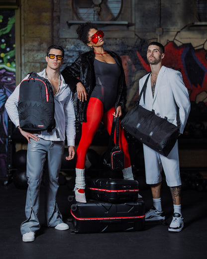 SPRAYGROUND® LUGGAGE PRINTED ZIPPER SHARK FULL-SIZE LUGGAGE